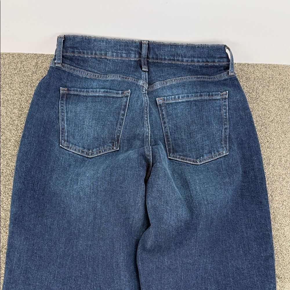 Old Navy Jeans Wm 12 Tall Extra High Rise Curvy Ski Hi Straight Dark Wash Slim - Picture 5 of 13